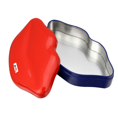 hot sale lip shape metal can factory